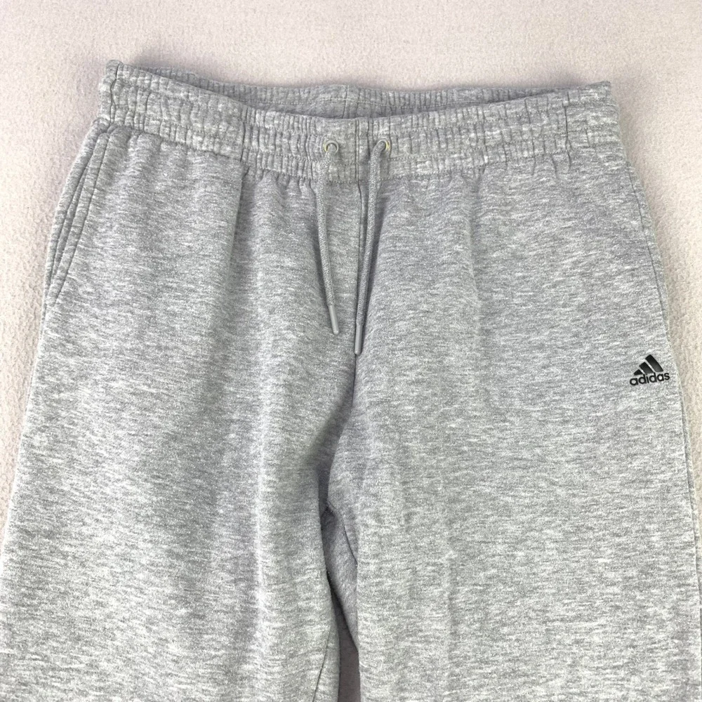 Adidas Golf Jogger Sweatpants Mens Medium Gray Fleece Lounge Cozy Casual Elastic